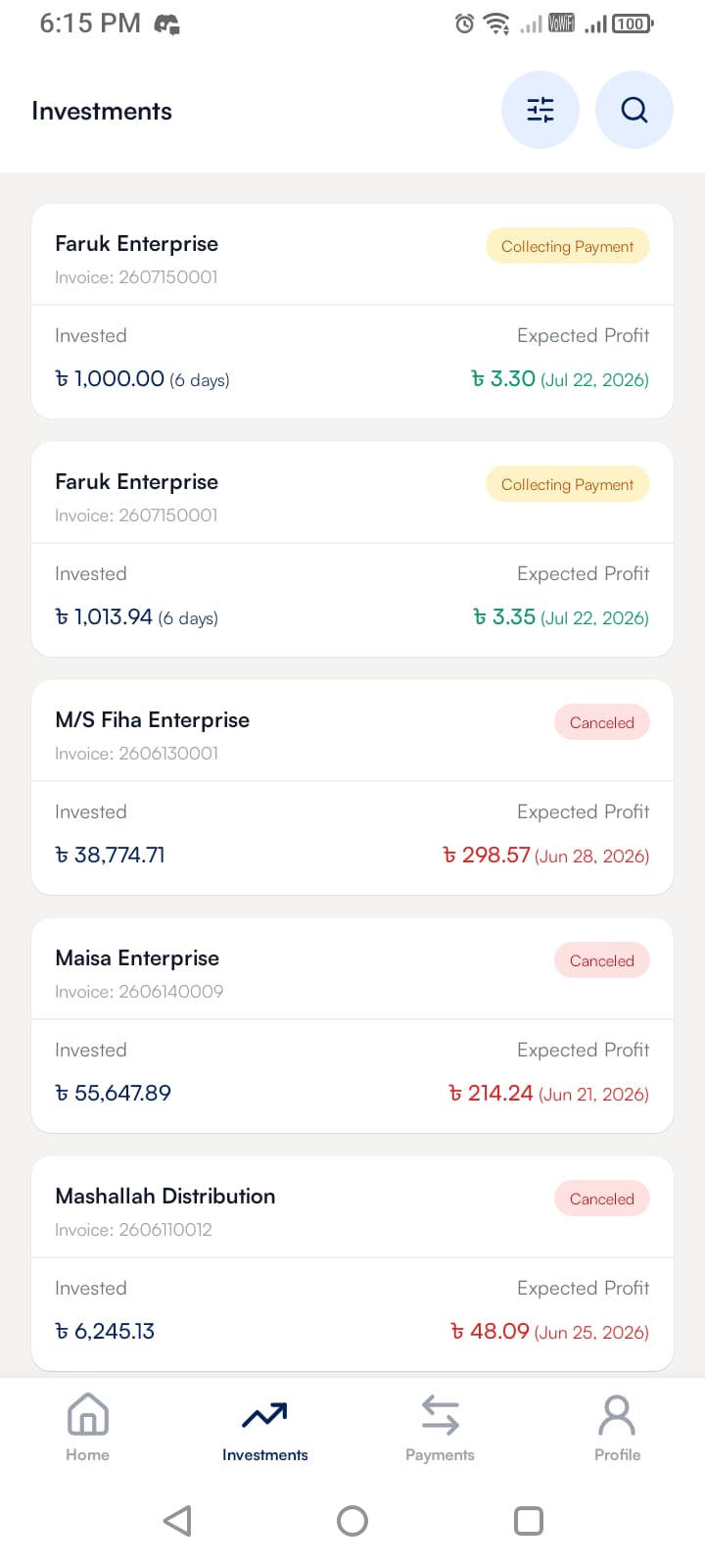 Chamak REX investment listings